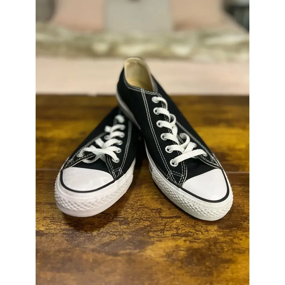 Converse Black and White Low Top Sneakers - Picture 6 of 9